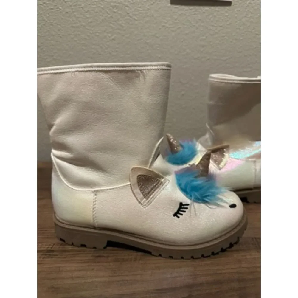 Cat & Jack Unicorn Girl Boots Size 13